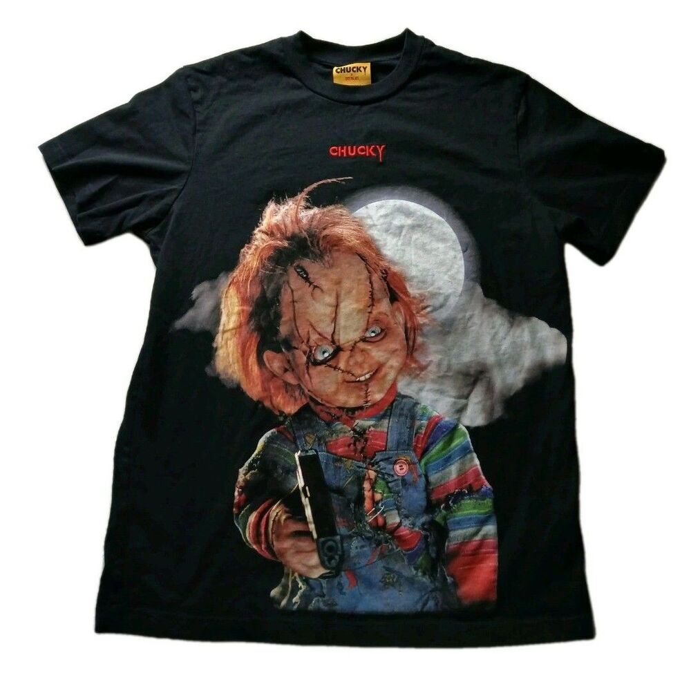 2004 Chucky X Shoe Palace Horror‎ Cult Classic Mens Medium Double-Sided Y2K VTG